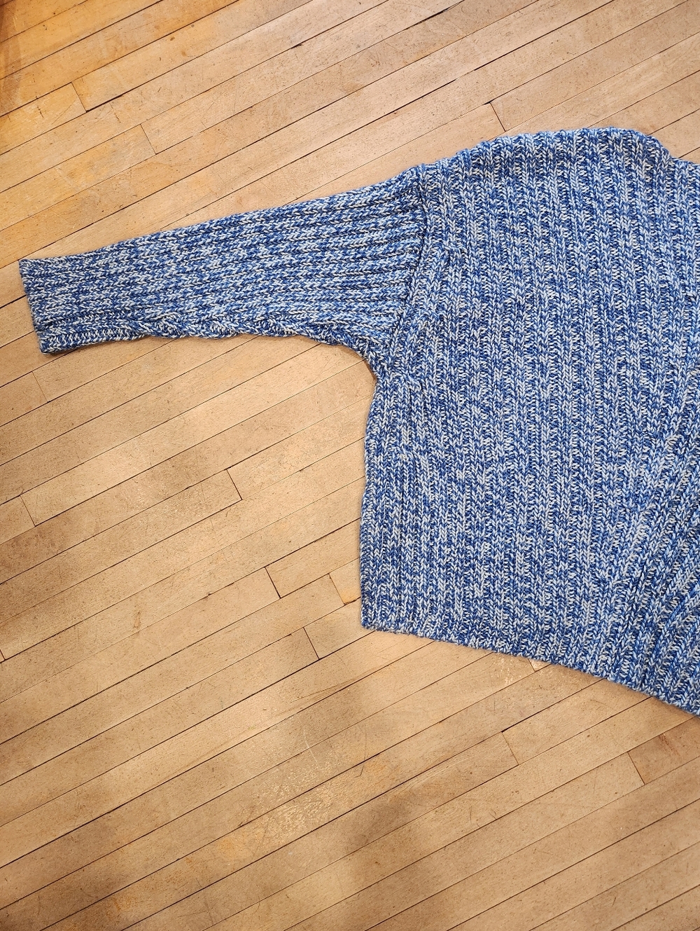 Misha & Puff Marl V Sweater in Blueberry - Picture 9 of 13